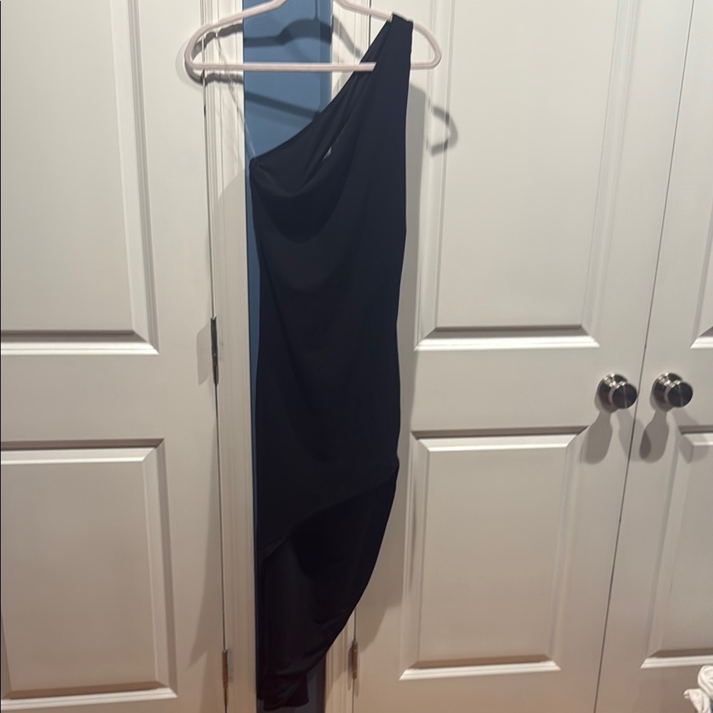 BabyBoo Elegant Black One-Shoulder Dress